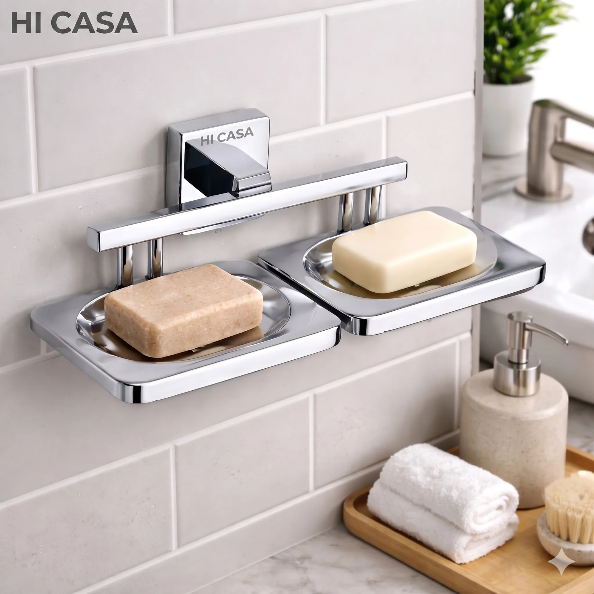 <span style="font-family:algerian"><span style="color:white"><span style="font-size:12px"><span style="background-color:#006400">SS304</span></span></span></span><br> METRIX DOUBLE SOAP DISH PREMIUM - Image 2