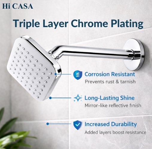 <span style="font-family:algerian"><span style="color:white"><span style="font-size:12px"><span style="background-color:#78706E">ABS</span></span></span></span><br> 5*5 OVERHEAD SHOWER WITH ARM - Image 3