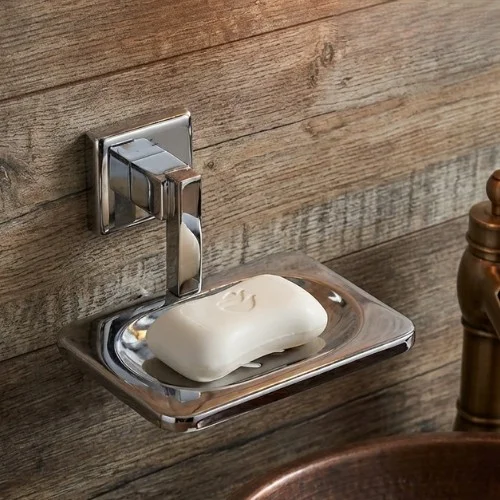 <span style="font-family:algerian"><span style="color:white"><span style="font-size:12px"><span style="background-color:#006400">SS304</span></span></span></span><br> METRIX SOAP DISH PREMIUM CHROME PLATED - Image 5