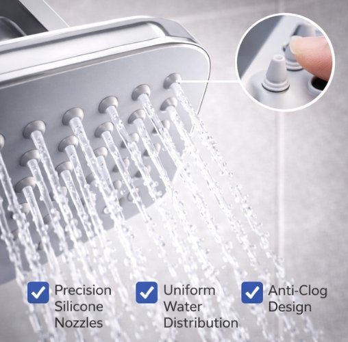 <span style="font-family:algerian"><span style="color:white"><span style="font-size:12px"><span style="background-color:#78706E">ABS</span></span></span></span><br> 5*5 OVERHEAD SHOWER WITH ARM - Image 5