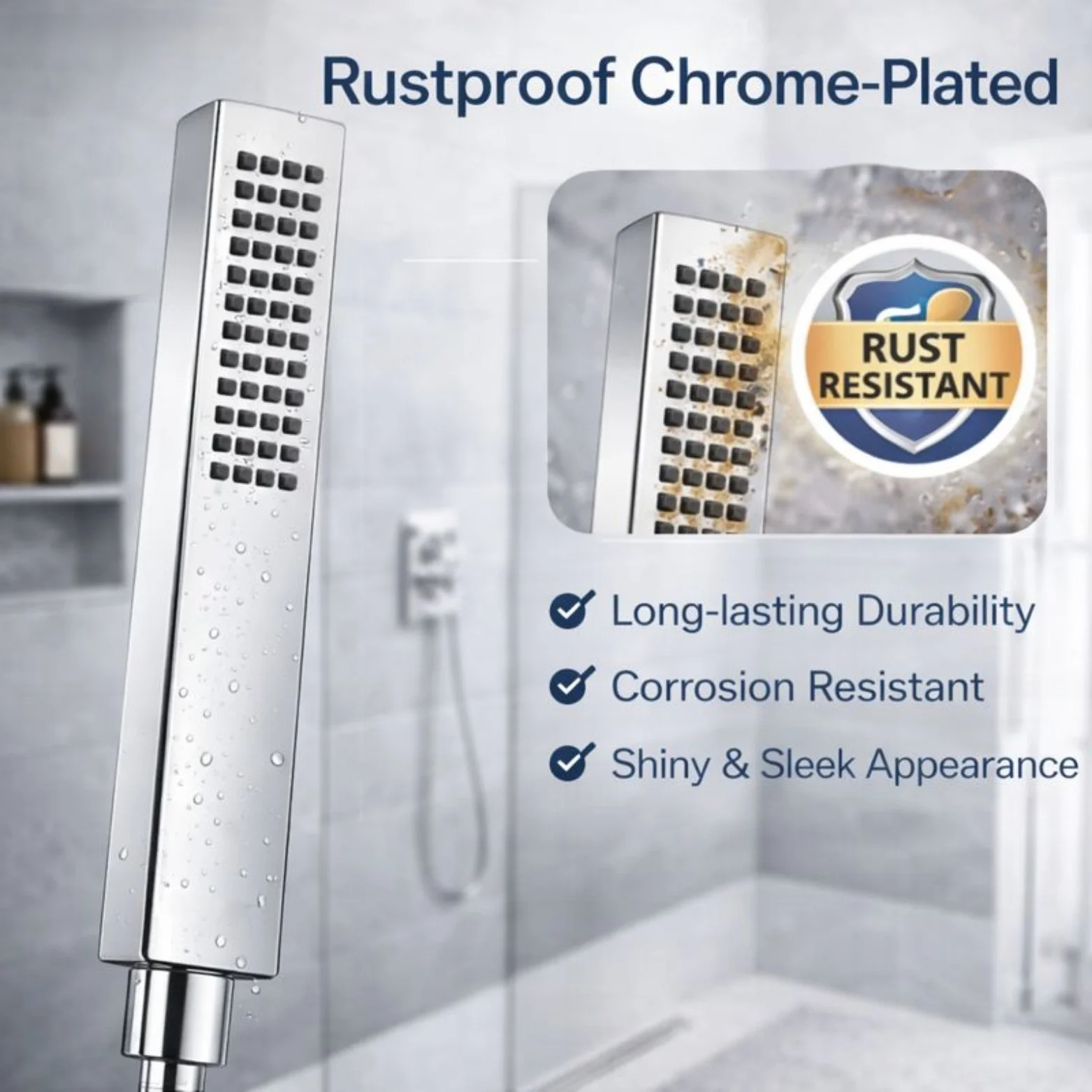 <span style="font-family:algerian"><span style="color:white"><span style="font-size:12px"><span style="background-color:#78706E">ABS</span></span></span></span><br> ASPIRE HAND SHOWER WITH 1.5MTR SHOWER TUBE - Image 3