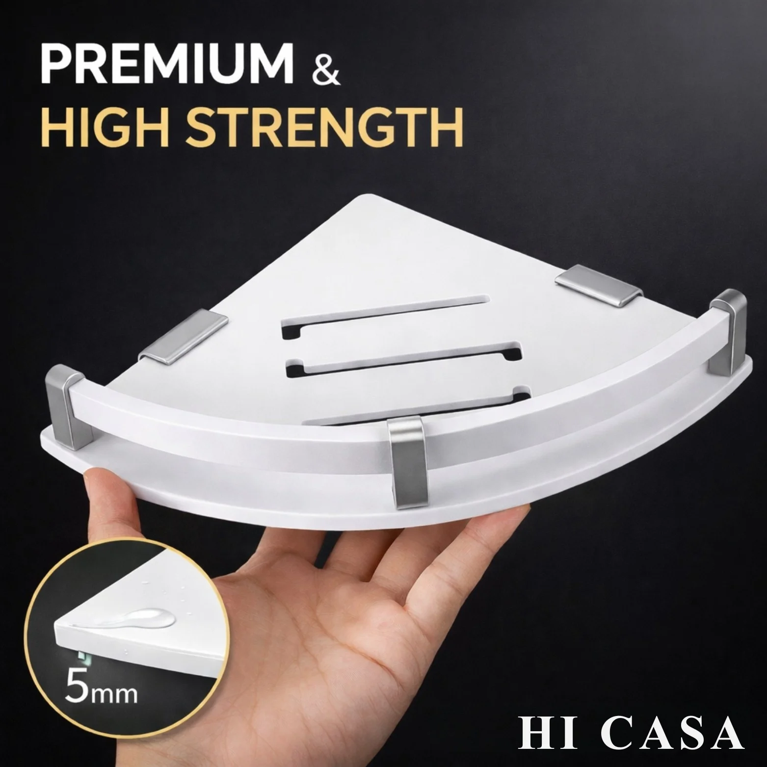 <span style="font-family:algerian"><span style="color:white"><span style="font-size:12px"><span style="background-color:#004E7A">ACRYLIC</span></span></span></span><br> CORNER SHELF 12*12 - Image 4
