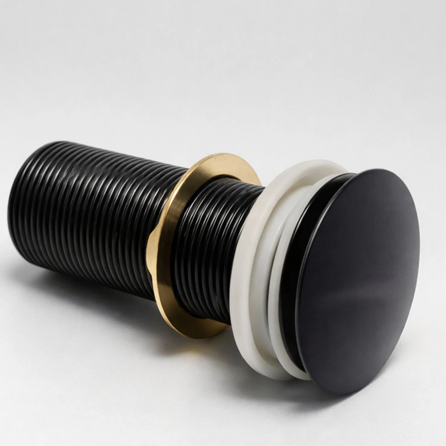 <span style="font-family:algerian"><span style="color:white"><span style="font-size:12px"><span style="background-color:#AFAFAF">SS</span></span></span></span><br> 5" POP UP WASTE COUPLING MATT BLACK - Image 2
