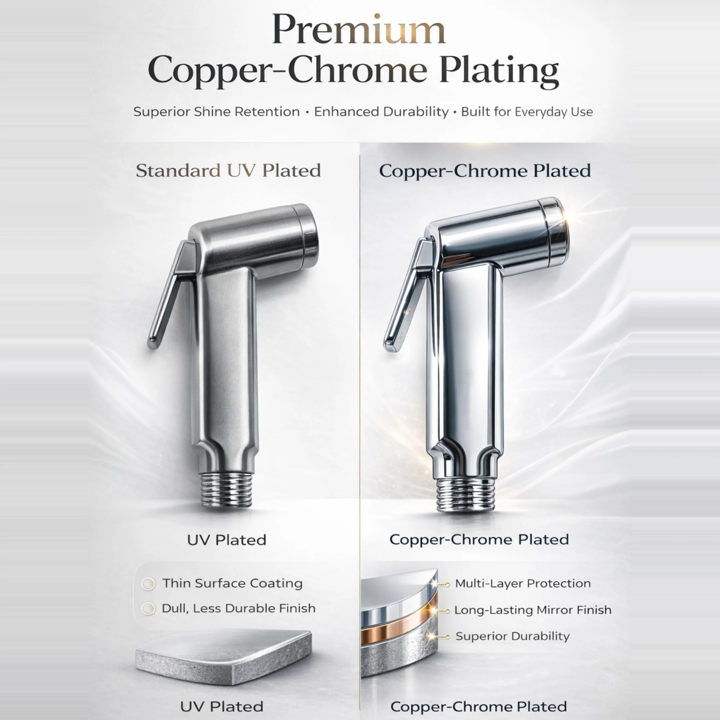 <span style="font-family:algerian"><span style="color:white"><span style="font-size:12px"><span style="background-color:#78706E">ABS</span></span></span></span><br> QUBID HEALTH FAUCET WITH SHOWER TUBE - Image 3