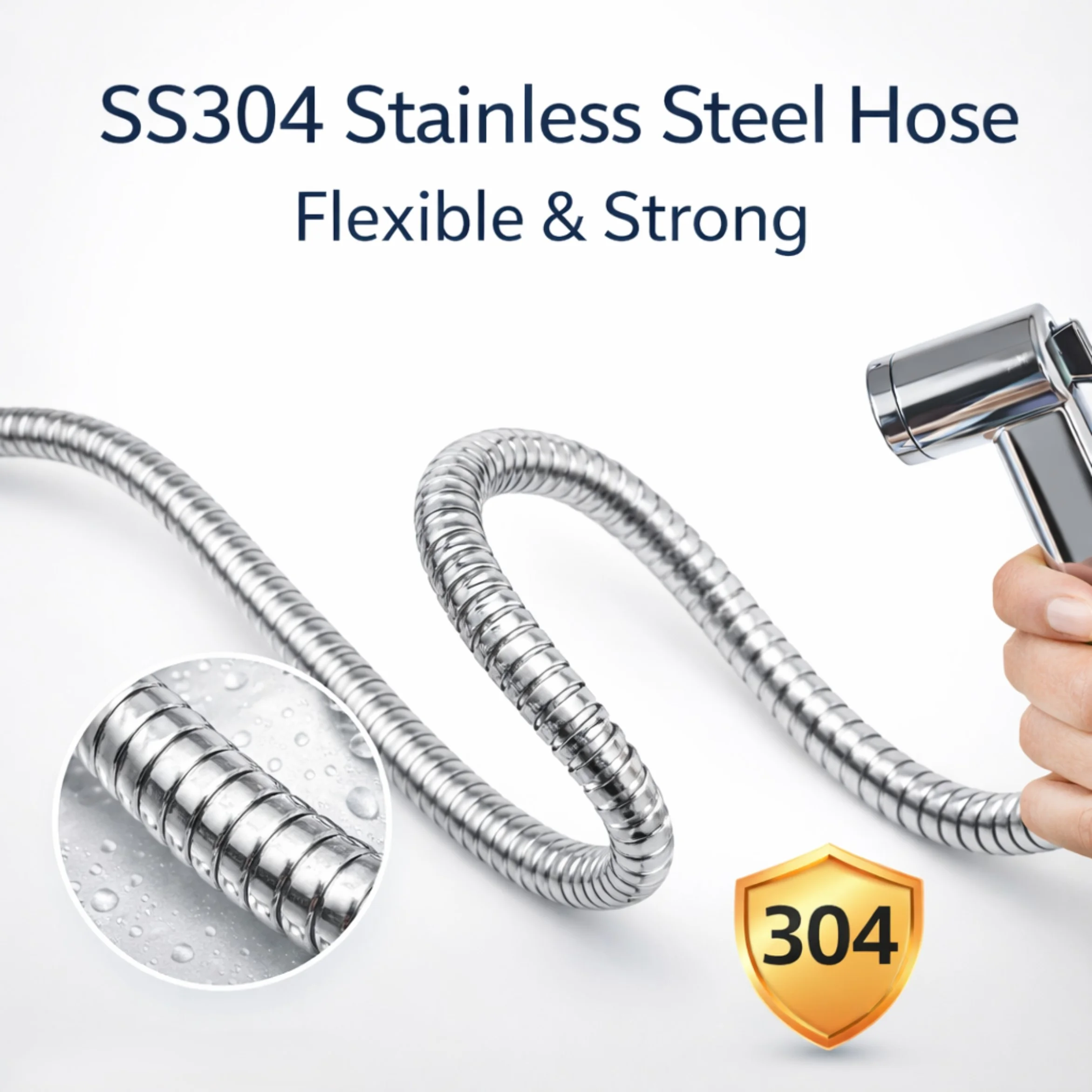 <span style="font-family:algerian"><span style="color:white"><span style="font-size:12px"><span style="background-color:#78706E">ABS</span></span></span></span><br> QUBID HEALTH FAUCET WITH SHOWER TUBE - Image 5