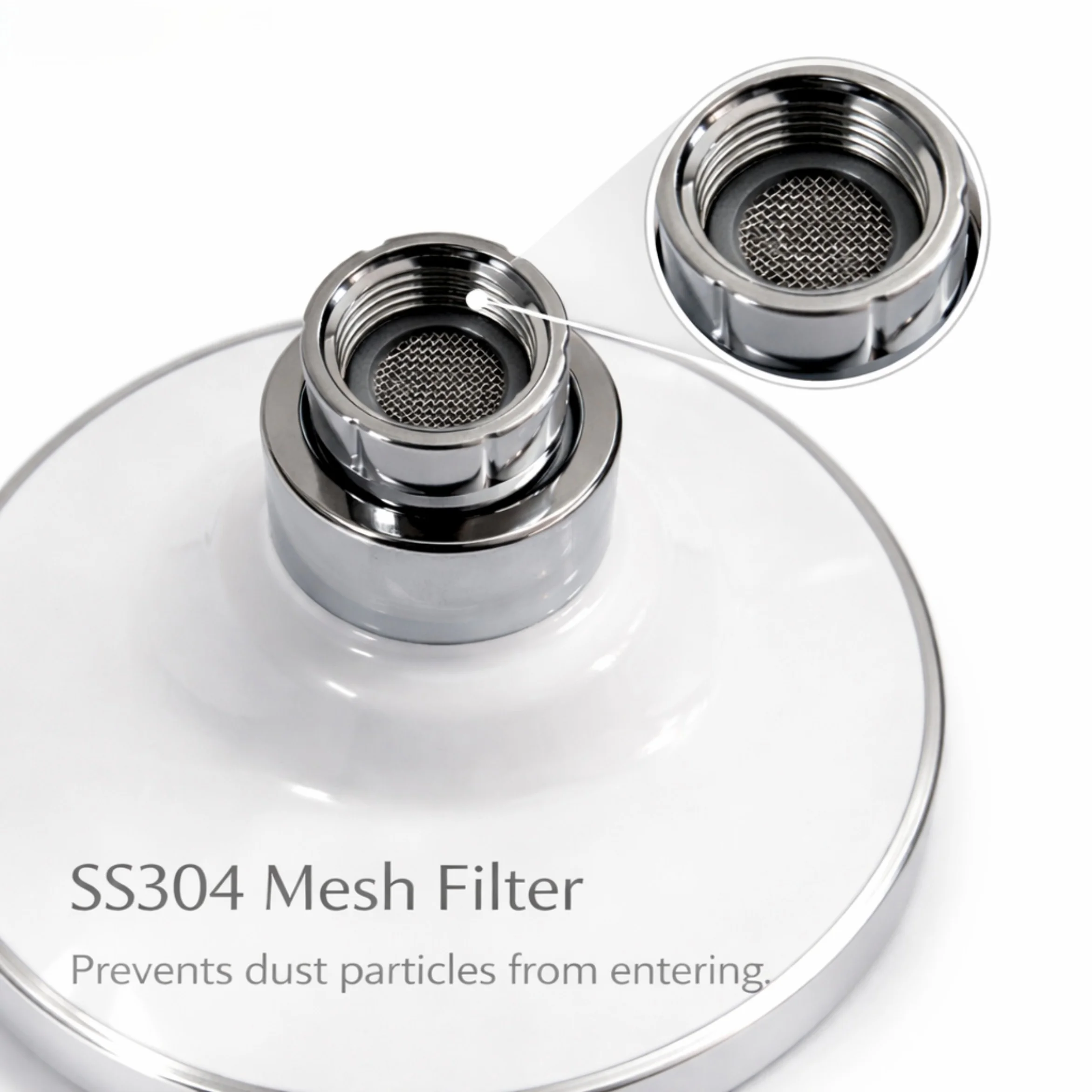 <span style="font-family:algerian"><span style="color:white"><span style="font-size:12px"><span style="background-color:#78706E">ABS</span></span></span></span><br> 5" HELIX ROUND OVERHEAD SHOWER - Image 5