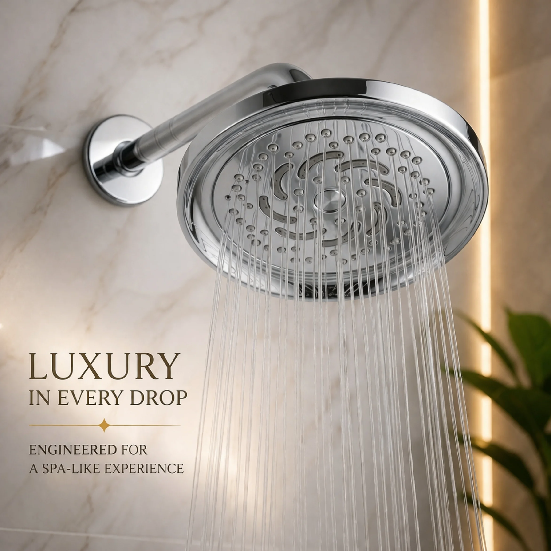 <span style="font-family:algerian"><span style="color:white"><span style="font-size:12px"><span style="background-color:#78706E">ABS</span></span></span></span><br> 5" HELIX ROUND OVERHEAD SHOWER - Image 6