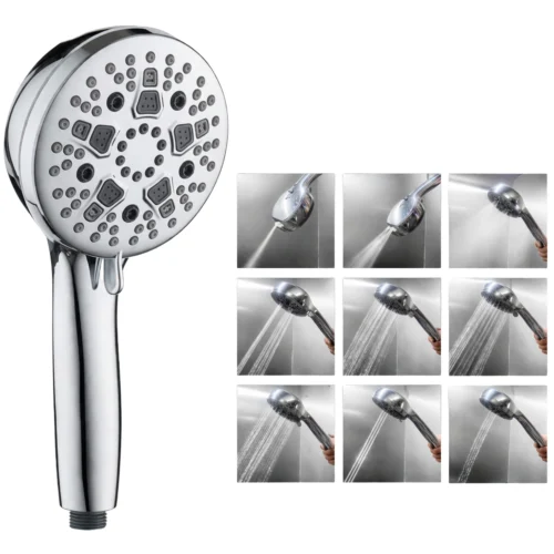<span style="font-family:algerian"><span style="color:white"><span style="font-size:12px"><span style="background-color:#78706E">ABS</span></span></span></span><br> 9-IN-1 HAND SHOWER WITH 1.5 MTR SHOWER TUBE